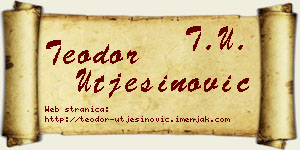 Teodor Utješinović vizit kartica